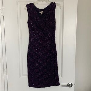 Elegant Purple Sleeveless Dress
